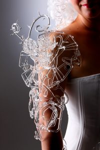 Rose-thistle Sleeve - Lampworked borosilicate glass by Ayako Tani